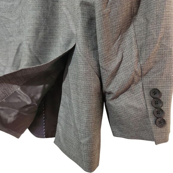 Jm Haggar Blazer For Men Size 42R Slim Fit Gray Color 2 Buttons Lined New - Picture 4 of 13